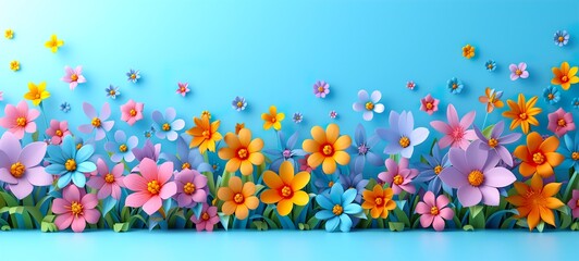 Wall Mural - background with flowers