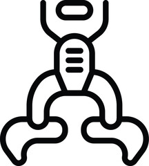 Poster - Toy crane game icon outline vector. Device recreation. Tool cosmos