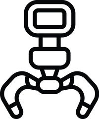 Poster - Robotic hand icon outline vector. Game fun grabber. Machine industry