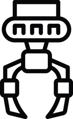 Poster - Robotic arm toy icon outline vector. Kiosk grabber. Arcade toy game