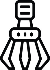 Poster - Grabber hand icon outline vector. Robot fun game. Machine toy device