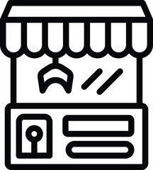 Poster - Street toy grabber icon outline vector. Game reacher. Hand robot fun