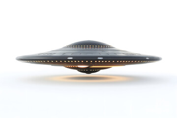 Sticker - Flying UFO isolated on white background