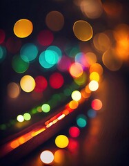 Canvas Print -  Abstract colorful lights