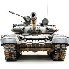 Modern battle tank isolated on white