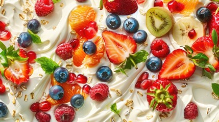 Sticker - fruits and yogurt