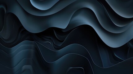 Poster - Modern black blue abstract background. Minimal. Color gradient. Dark. Web banner. Geometric shape.