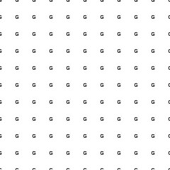 Poster - Square seamless background pattern from geometric shapes. The pattern is evenly filled with black capital letter G symbols. Vector illustration on white background