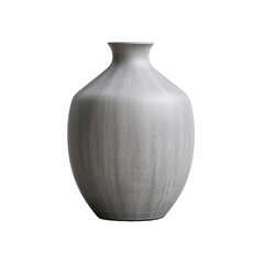 Wall Mural - One grey vase isolated on white background