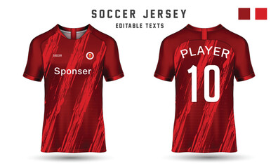 Wall Mural - Sublimation soccer, colorful jersey template. Sportst-shirt design for cricket, football, gaming jersey.