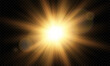 Vector transparent sunlight with special lens flare effect. png	

