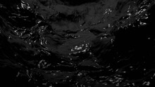 A Rippling Stream Of Black Crude Oil Flowing Towards The Camera. Environmental Fossil Fuel Concept. Full HD And Looping Dark Liquid Flow Motion Background Animation.