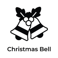 Wall Mural - Christmas bell vector design in modern style, jingle bell