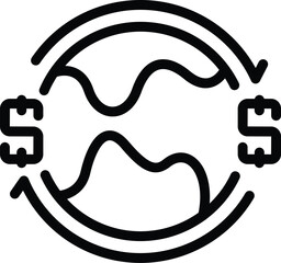 Poster - Investment yield icon outline vector. Capital growth. Financial business raise