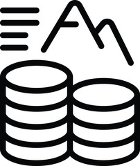 Poster - Return on capital icon outline vector. Business prosperity. Economic monetary income
