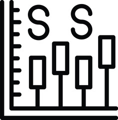 Poster - Asset growth icon outline vector. Commerce boost income. Business capital gain