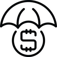 Poster - Financial prosperity icon outline vector. Money investment capital. Successful business strategy