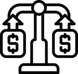 Poster - Economic enchantment icon outline vector. Positive income wealth. Investment business strategy