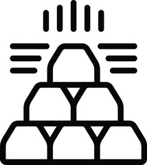 Poster - Dividend capital icon outline vector. Investment monetary gain. Financial business revenue