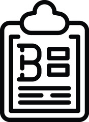 Poster - Bitcoin report analysis icon outline vector. Virtual crypto business. Market trading platform