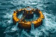 Tidal energy harnessing structure