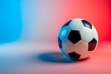 Colorful Soccer Ball on Gradient Background