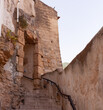 Old door of the Arabian Norman Fort in the fishing village Castellammare del Golfo