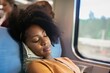 student sleeping in train, woman sleeps on a bus, girl felt asleep