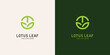 Top set icon lotus leaf logo design with combination letter from A to Z| premium vector