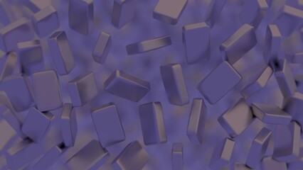 Poster - Abstract, minimalist blockchain data blocks with subtle shading.