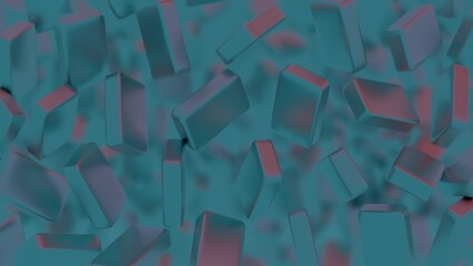 Poster - Abstract, minimalist blockchain data blocks with subtle shading.