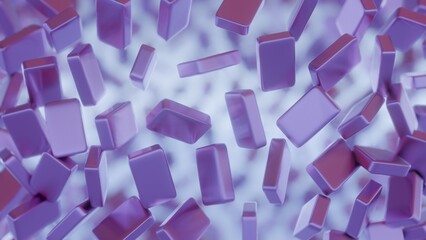 Poster - Abstract, minimalist blockchain data blocks with subtle shading.