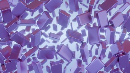 Poster - Abstract, minimalist blockchain data blocks with subtle shading.