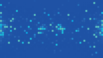 Leinwandbilder - Abstract background of blue squares. Background of computer mosaic squares. Simple abstract graphic gradient background. Vector illustration.