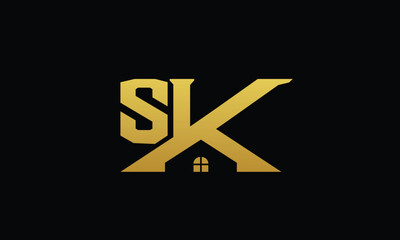 KS, SK, K, S Letters  Real Estate Consultants Logo Design Vectors images. Luxury Real Estate Logo Design