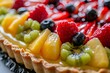 Gros plan sur une tarte aux fruits colorée » IA générative