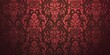 Maroon wallpaper with damask pattern