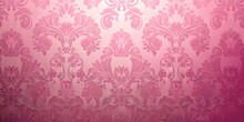 Pink Wallpaper With Damask Pattern