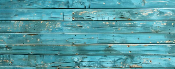 Old wooden background texture, old wooden wall, blue, horizontal abstract texture, banner