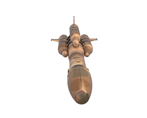 Poster - Missile isolated on background 3d rendering illustration