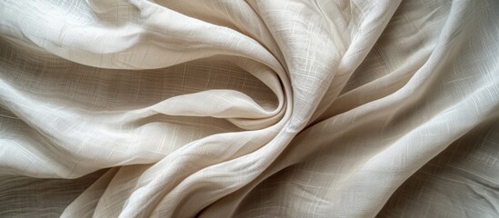 Poster - Detailed close up of a soft white fabric texture for background design and fashion concepts