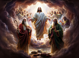 Wall Mural - The Transfiguration of Jesus Christ with Moses and Elijah