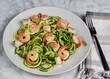zucchini noodles with  shrimp and crab meat