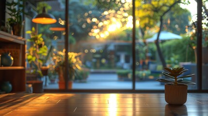 Aufkleber - An office interior that blurs the background