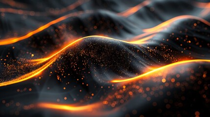 Poster - Golden wallpaper. Black and gold background. 3D abstract wallpaper.
