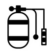 Cylinder Tank Diving Glyph Icon