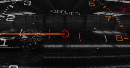 Leinwandbilder - Power Hungry 3D V8 Engine Accurately Working And Generating Power. Performance Sports Car And Engines Related 3D Animation.