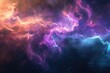 An image showcasing a vibrant and dynamic space filled with numerous stars and swirling clouds, Futuristic rendering of a far-off colorful nebula cloud, AI Generated