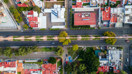 los arcos queretaro, Aerial Dron view of sunset at Queretaro City