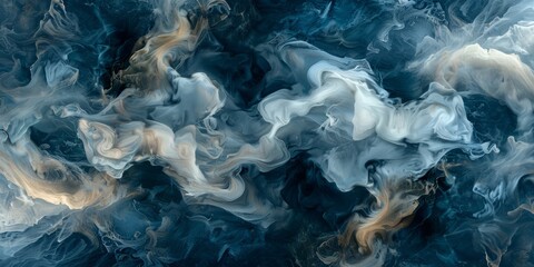 Wall Mural - Abstract blue ocean waves
